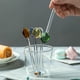 thumbnail image 4 of Juego de 6 cucharas de vidrio resistentes al calor: cuchara de café transparente, cuchara de postre con mango largo., 4 of 8