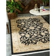 thumbnail image 2 of Unique Loom Edinburgh French Floral Design Rug 3' 3 x 5' 3 Rectangle Black/Beige, 2 of 2