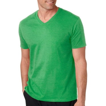 Gildan G64V00 Men's Softstyle V-Neck T-Shirt XX-Large Heather Irish Green