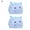 Blue, variant on 2Pcs Infant Hat Breathable All Matched Cotton Cartoon Comfortable Newborn Beanie Baby Accessories