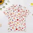 thumbnail image 2 of IDOPIP Toddler Boys Back to School Shirt First Day of Kindergarten Short Sleeve Button Down Shirt, 2 of 8