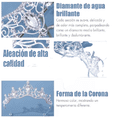 thumbnail image 4 of Reina Corona Princesa Boda Tiara Tiara Nupcial Y Cumpleaños Plateado, 4 of 5