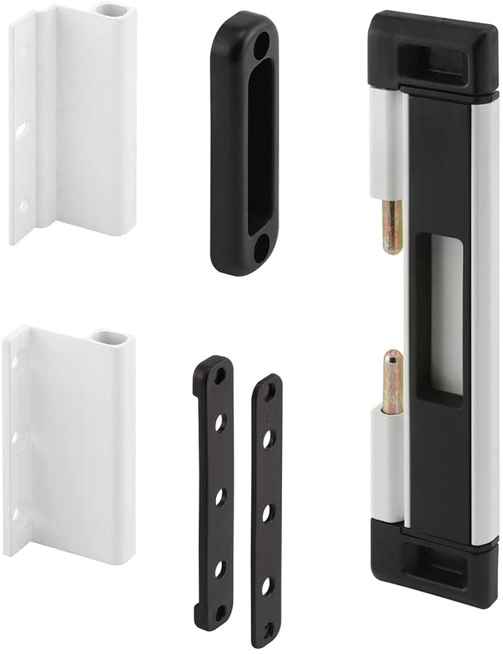 High Security Deadbolt Lock For Sliding Patio Doors Dual Steel Bolts Provide Superior Protection Against Forced Entry Doubles As Child Safety Lock White Black U Walmart Com Walmart Com