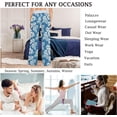 thumbnail image 5 of FREEAMG Chic Lifelike Floral Pattern Drawstring Lounge Wide Leg Pajama Sleepwear Bottom, 5 of 6
