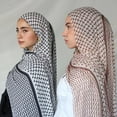 thumbnail image 5 of KRONDO Fashion Keffiyeh Hijab Chiffon Scarf Women Islamic Hijabs Breathable Muslim Scarves Shawl Dubai E0C4 Accessories Hair Foulard, 5 of 7