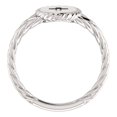 thumbnail image 2 of 14k White Gold Polished .02 Dwt Diamond Religious Faith Cross Ring -- Size 6.5 Ring for Women, 2 of 2