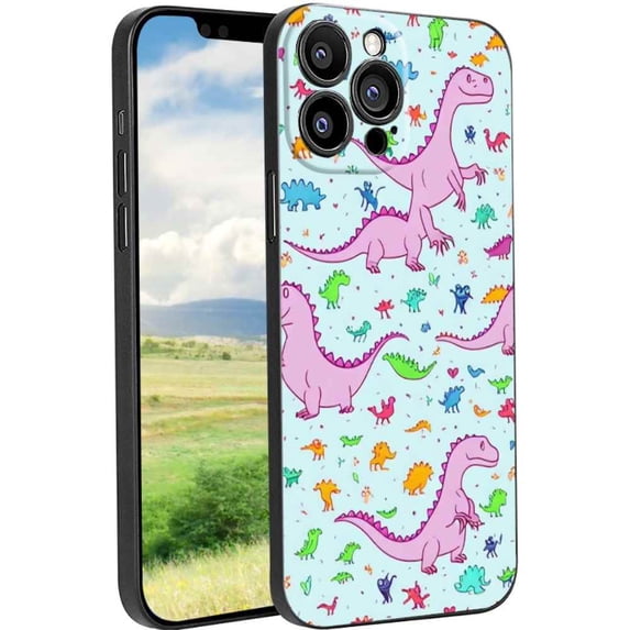 Compatible with iPhone 13 Pro Phone Case, Cute-Dinosaur-T-Rex-Dino-13 Case Men Women, Flexible Silicone Shockproof Case for iPhone 13 Pro