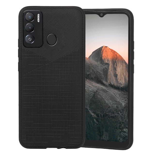 Carcasa De Color Negro Para Tecno Pova NEO 2 Camon 17P 18 18P PREMIER 16 SE Pro Pouvoir 4 LC7 LC8 Spark 6 GO 7 7T Funda De Silicona Suave A Rayas