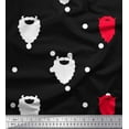 thumbnail image 1 of Soimoi Rayon Crepe Fabric Dot & Santa Moustache Christmas Fabric Prints by Yard 46 Inch Wide, 1 of 1