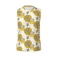 thumbnail image 6 of Lsque Cartoon Honey Pot Bee Sunflower Print Men's Cotton Blend Sleeveless Muscle Shirts (S-3XL)- Moisture Wicking, Odor Protection, UPF 30+,XX-Large, 6 of 8