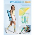 thumbnail image 3 of CAMBIVO Compression Socks for Women, 15-20 mmHg Knee High Socks 3 Pairs, Gradient Color Socks for Nurses, Running, Travel & Comfort, 3 of 7