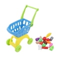 thumbnail image 1 of Grocery Cart Toy, Funny Strong Fruit Shopping Cart Toys Fall Resistant  For Children Blue, 1 of 8