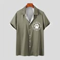 thumbnail image 1 of Mefallenssiah T-Shirt pour Homme à Manches Courtes, Couleur Unie, Col à Revers, Boutonné, Mode Décontractée, Couleur Fallow, 1 of 5