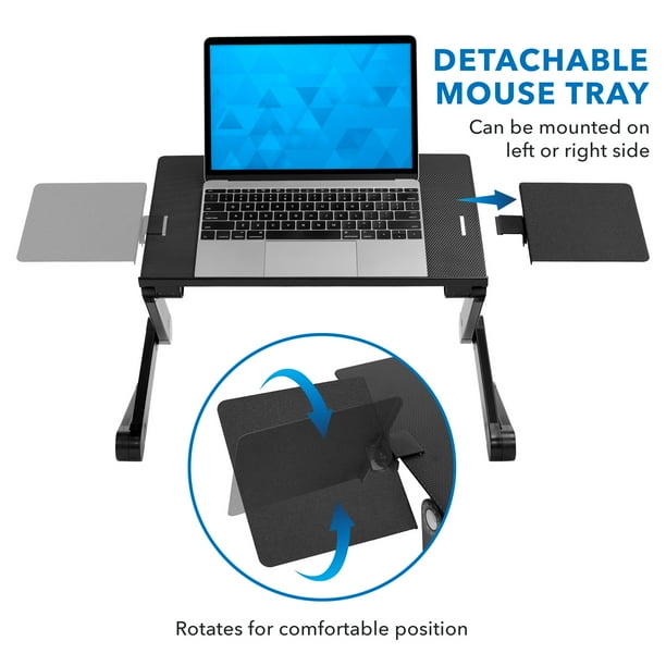 Socle pour ordinateur portable réglable portable avec tapis de souris de  table et de la plaque du ventilateur de refroidissement d'utiliser un ordinateur  portable de pliage Desk pour Canapé-lit - Chine Ordinateur