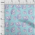 thumbnail image 2 of oneOone Velvet Light Blue Fabric Nautical Sewing Material Print Fabric By The Yard 58 Inch Wide, 2 of 5
