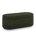thumbnail image 5 of GZXS Lift Top Storage Bench, Modern Teddy Fabric Upholstered Oval Bench, for Entryway/Living Room/Bedroom, 43"L x 17.5"W x 17.5"H, Dark Green, 5 of 7