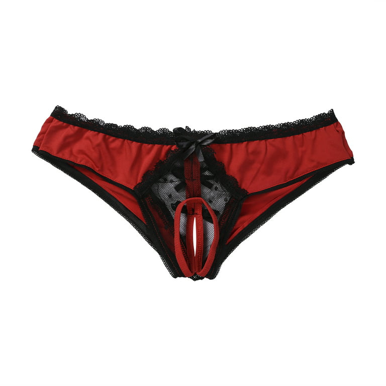 One opening Women Sexy Open Crotch Lingerie Panties Lace Knickers Briefs  Underwear 