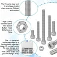 thumbnail image 6 of BUZIFU 110 Pcs M5 Nuts and Bolts Set 55 Pcs Stainless Steel M5 Cap Head Bolts 10/20/30/40/55 mm Small Hex Bolts and Nuts Hexagon Socket Cap Screw Bolt Nuts Assorted Bolts Kit with Storage Box, 6 of 8