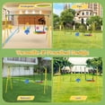thumbnail image 7 of 3 in 1 Swing Set,Outdoor Play for Kids,Saucer Swing,Climbing Rope Swing,and Basketball Hoop, 7 of 7