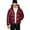 Burgundy-M, variant on Men's smooth down jacket, loose fit, adjustable hood, inner pocket coat