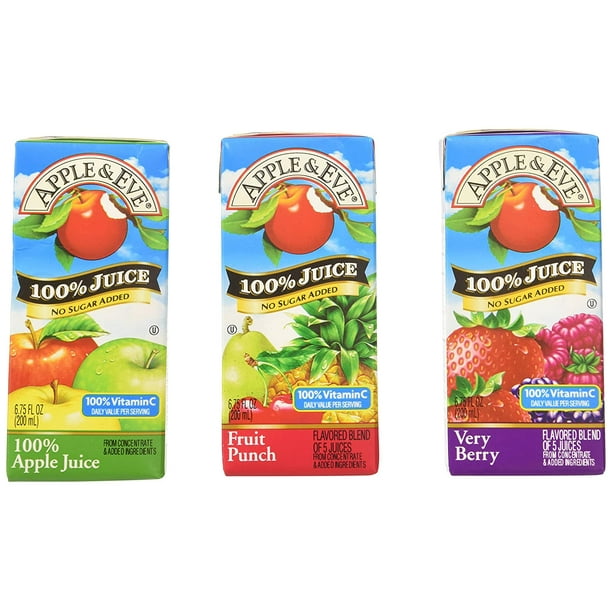 Apple & Eve 100 Juice Variety Pack, (36) Count, 6.75 Oz