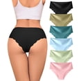 thumbnail image 1 of Braguitas de bikini de seda helada sin costuras de la marca Underwear Riozz, paquete de 6, 1 of 6