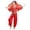 F111-Red, variant on FYDUU Girls Belly Dance Outfit Kids Belly Dance Girl Clothes Halloween Performance Sets Long Sleeve Crop Top Pants Sets 3-4 Years