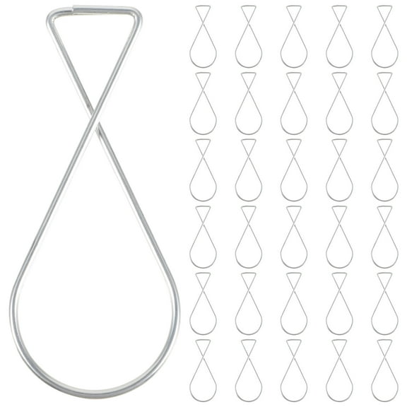 ROSENICE 100pcs Metal Ceiling Hooks Spring Back Ceiling Hanger Hooks Ceiling Tile Hooks for Office Home