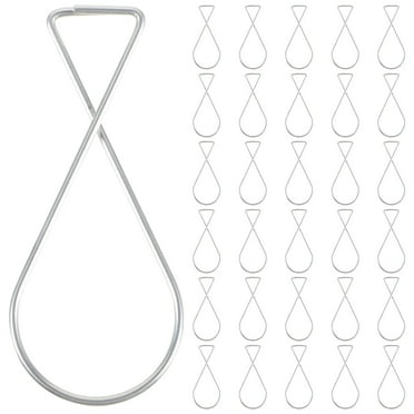 ROSENICE 100pcs Metal Ceiling Hooks Spring Back Ceiling Hanger Hooks Ceiling Tile Hooks for Office Home