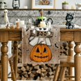 thumbnail image 2 of SM-XLHN Polka Dot Ghost Pumpkin Cat Boo Halloween Table Runner, Bat Seasonal Fall Kitchen Dining Table Decoration for Home Party Decor 13x72 Inch, 2 of 6