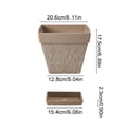 thumbnail image 3 of Fmbmuo 8-Inch Faux Ceramic Potteder with Tray, Vintage Embossed Plastic Flower Pot, Thickened Durable Potted Container for Indoor and Outdoor Succulents, Herbs, and Home Decor, 3 of 6