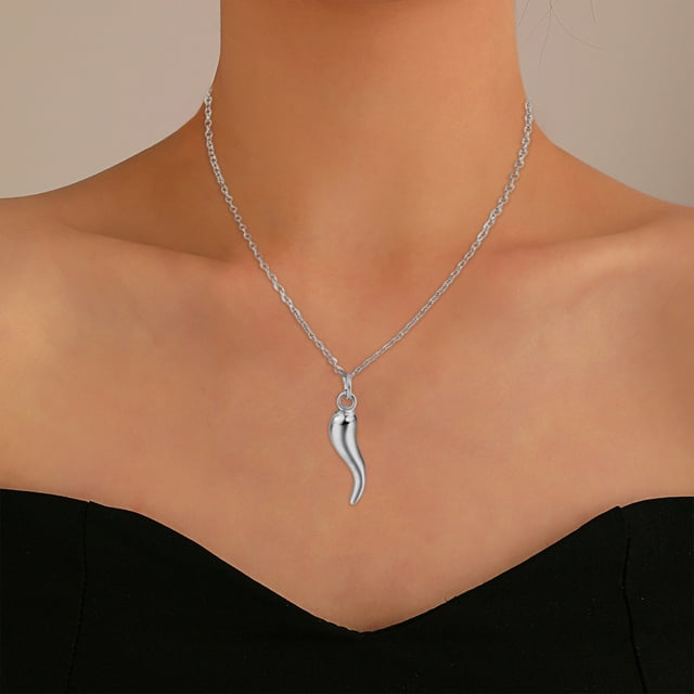 Small Pepper Color Retaining Stainless Steel Pendant Accessories Titanium Steel Jewelry Necklace