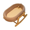 thumbnail image 3 of Cama columpio elevada para gatos, sofá cama transpirable con parte superior abierta, fácil montaje, cuna tipo moisés. Marrón, 3 of 9