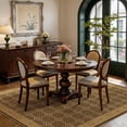 thumbnail image 6 of Toyoso 8'x10' Large Traditional Area Rug, Dark Coffee Brown Floral Diamond Silicone Carpet, 0.25" Durable Machine Washable Non-Slip Floor Cover, High-Traffic Decorative Rug for Dining Room, 6 of 8
