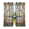 thumbnail image 2 of Sheer Curtains 2 Panels Set Grommet Drapes Window Treatments Light Filtering for Bedroom Living Room W52 x L63 Family Tigers and Leopards, 2 of 7