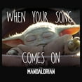 thumbnail image 2 of Junior's Star Wars: The Mandalorian The Child When Your Song Comes On  Cowl Neck Sweatshirt, 2 of 4