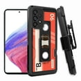 thumbnail image 1 of ANJ+ Rugged Shockproof Hoster Case w/Card Slot, Kickstand + Tempered Glass Cover for Samsung Galaxy A33 5G - Classic Cassette 2, 1 of 5