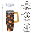 thumbnail image 3 of Halloween Gothic Skull 30 Oz Tumbler with Handle and Straw, Spooky Stainless Steel Cup, Holiday Gift Mug, 3 of 5
