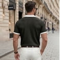 thumbnail image 6 of LTTVQM Polo Shirts for Men Casual Short Sleeve Button Golf Slim Fit Shirt with Pocket & Collar 2026 Spring Summer Stylish Tops Black L, 6 of 6