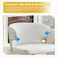 thumbnail image 6 of JUFU Bar Stools Set of 2, Extra Large Adjustable Swivel Bar Stools with Wide Seat & High Back, PU Leather Counter Height Bar Chairs with Footrest for Kitchen Island, 6 of 8