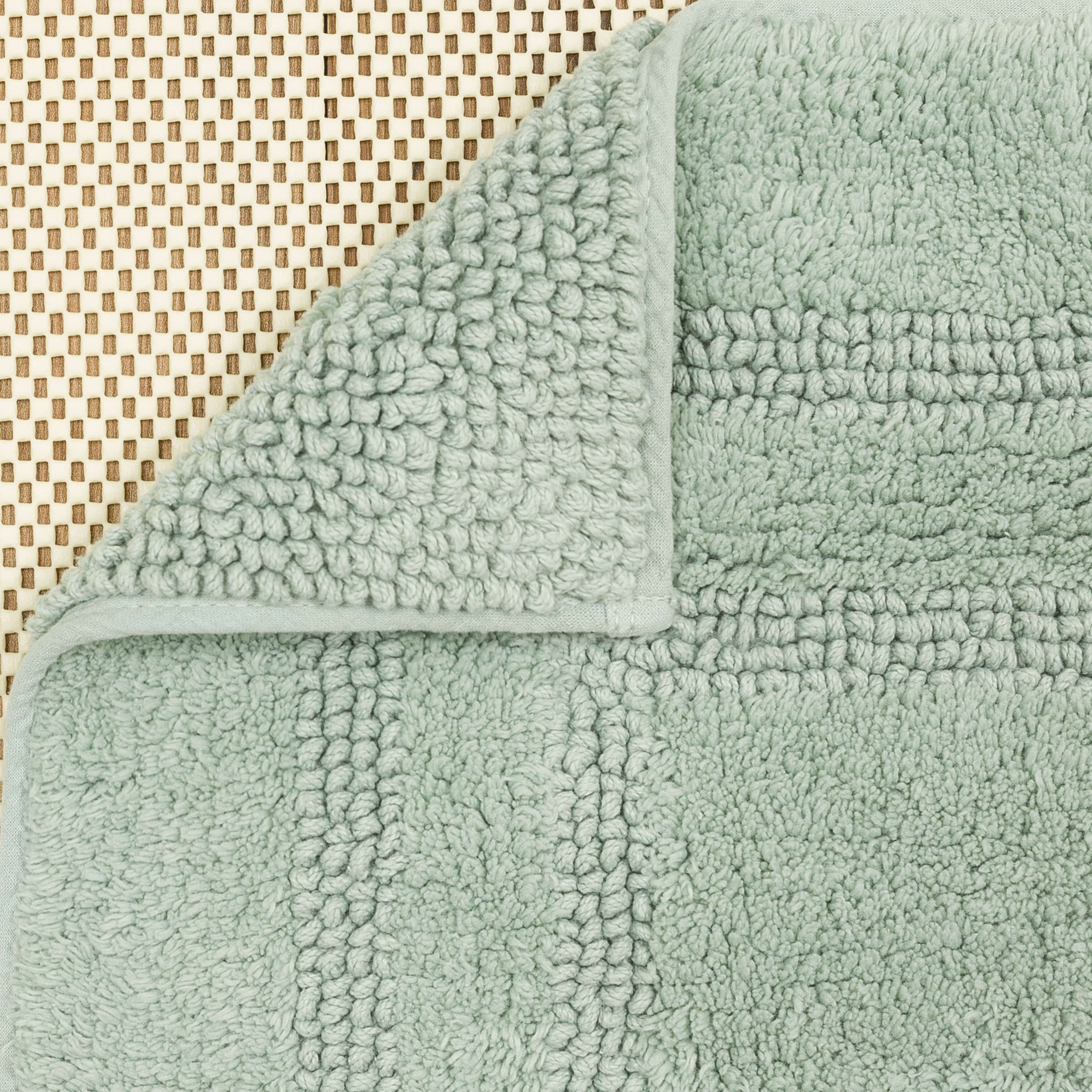 Mohawk Cotton Bath Mat Soft Absorbent Quick Dry Machine Washable Bathroom Mat, Seaglass, 21" x 34"