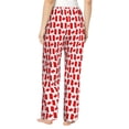 thumbnail image 3 of Uemuo Canada Pattern Women's Wide Leg Palazzo Lounge Pants with Pockets Light Weight Loose Comfy Casual Pajama Pants-X-Large, 3 of 9