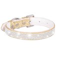 thumbnail image 2 of HEVIRGO Collier pour Animaux de Compagnie Texture Douce Chien Réglable Décoratif Incrusté Collier en Strass Fournitures pour Animaux de Compagnie, Doré XS, 2 of 10