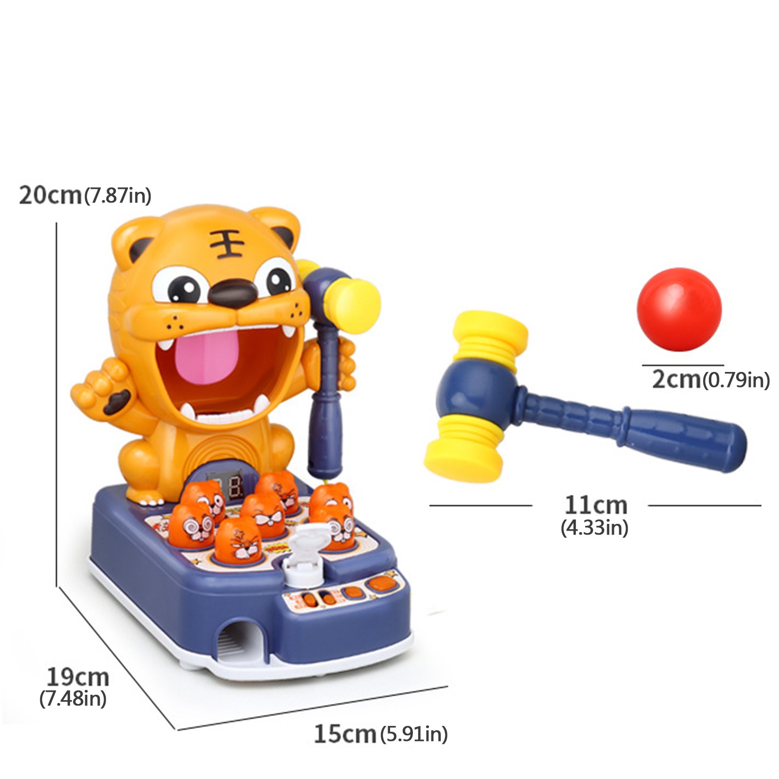 Fidgets for Anxiety 40 Interactive Whack A Tiger Game Toys Kids Stem ...