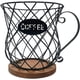 thumbnail image 1 of Porta Cápsulas de Café de Metal para - Cesta Grande de Alambre con Base de Madera para Guardar Café en la Encimera para el Hogar y la Oficina A, 1 of 5