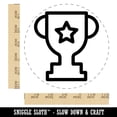 thumbnail image 2 of Trophy Award Outline with Star Self-Inking Rubber Stamp Ink Stamper - Blue Ink - Large 1-1/2 Inch, 2 of 7