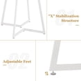 thumbnail image 7 of VECELO 31.5" Round Dining Table with Metal Legs for Kitchen Living Room Coffee Table Bristro Table, Marble White, 7 of 7