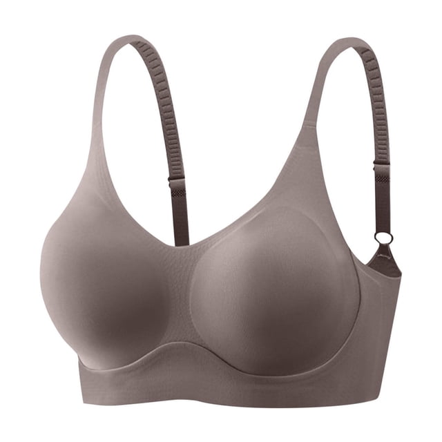 Seamless Push-Up Backless Bra for Women Solid Color Everyday Underwear with Mesh Detailing