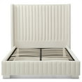 thumbnail image 4 of Jeffrey Queen Size Velvet Upholstered Bed Frame in Cream, 4 of 7
