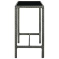 thumbnail image 3 of vidaXL 9 Piece Garden Bar Set with Cushions Poly Rattan Grey, 3 of 5